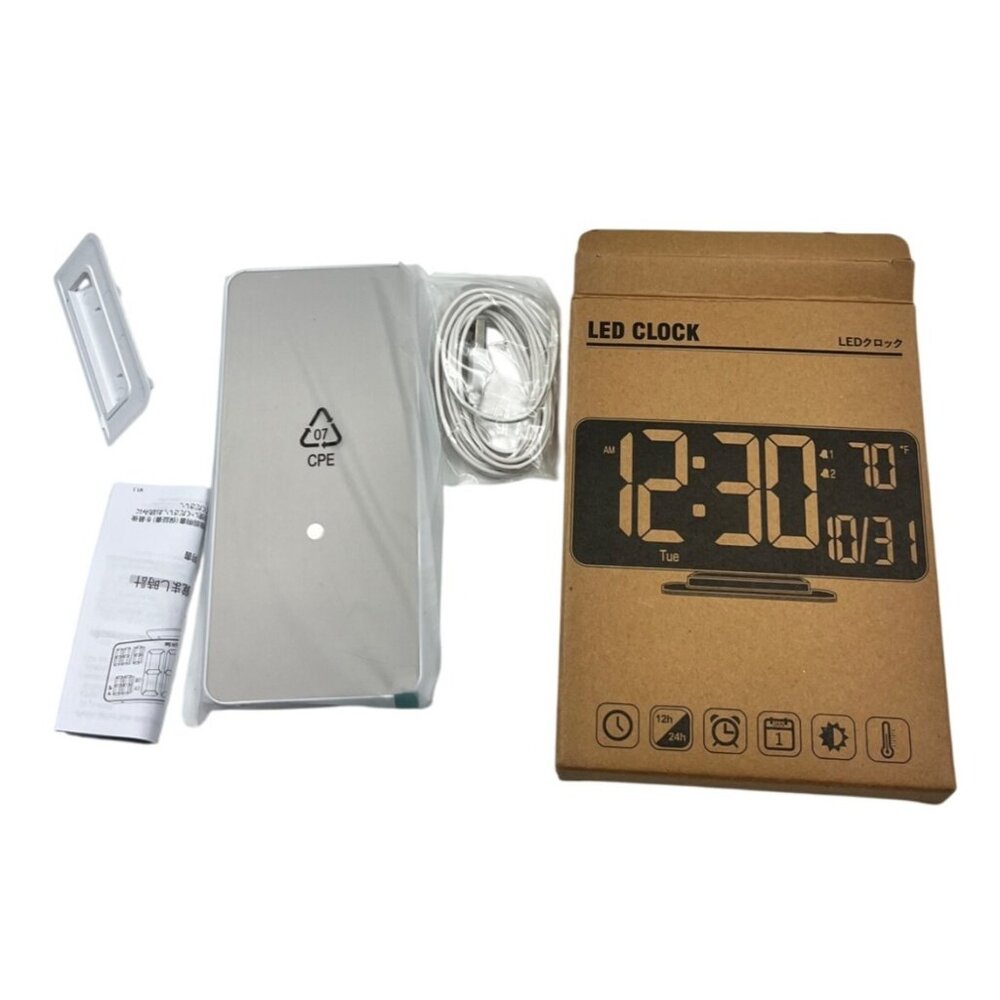 LED Digital Clock With Alarm USB Charging & Modern Design 48a